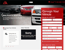 Tablet Screenshot of consignvehicles.com